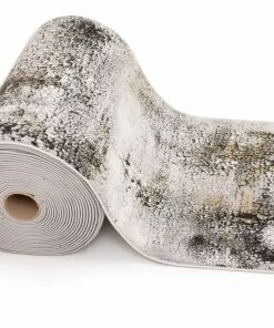 Well Woven Custom Size Runner Kenneth Retro Abstract Pattern Grey 31 Inch Wide X Choose Your Length Hallway Runner Rug Geometric