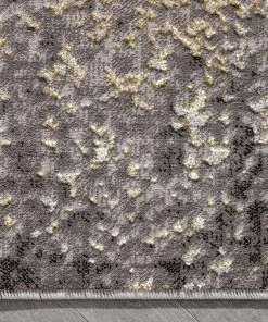 Well Woven Harod Retro Geometric Stripes Grey Glam Rug