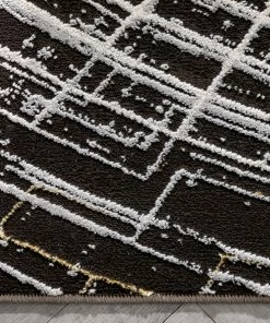 Well Woven Vernon Retro Geometric Grey Glam Rug