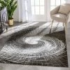 Well Woven Vernon Retro Geometric Grey Glam Rug