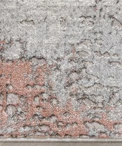 Well Woven Global Angus Modern Abstract Distressed Grey Blush Glam Rug