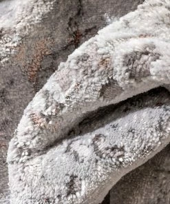 Well Woven Global Angus Modern Abstract Distressed Grey Blush Glam Rug