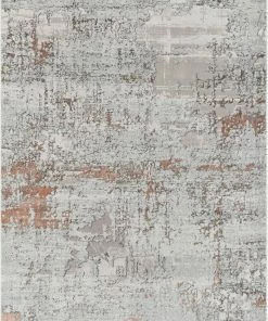 Well Woven Global Angus Modern Abstract Distressed Grey Blush Glam Rug
