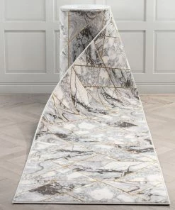 Well Woven Custom Size Runner Arlo Retro Mosaic Marble Pattern Grey Choose Your Width X Choose Your Length Hallway Runner Rug Geometric