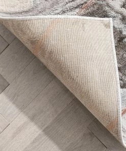 Well Woven Arlo Retro Marble Pattern Grey Blush Glam Rug