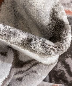 Well Woven Arlo Retro Marble Pattern Grey Blush Glam Rug