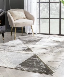 Well Woven Global Weston Retro Geometric Marble Pattern Grey Glam Rug 15 Well Woven Global Weston Retro Geometric Marble Pattern Grey Glam Rug
