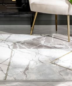 Well Woven Global Weston Retro Geometric Marble Pattern Grey Glam Rug 14 Well Woven Global Weston Retro Geometric Marble Pattern Grey Glam Rug