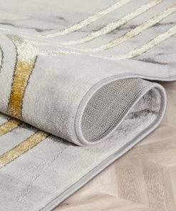 Well Woven Global Huntington Retro Marble Border Ivory Glam Rug