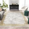 Well Woven Global Huntington Retro Marble Border Ivory Glam Rug