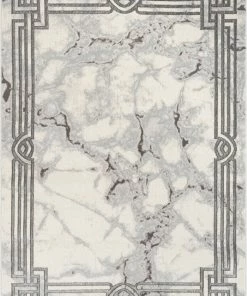 Well Woven Huntington Retro Marble Border Black Glam Rug Global