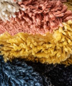 Well Woven Titan Southwestern Tribal Ivory Blue Rainbow Shag Rug Global