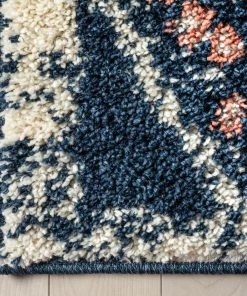 Well Woven Sansa Moroccan Diamond Blue Rainbow Shag Rug Global