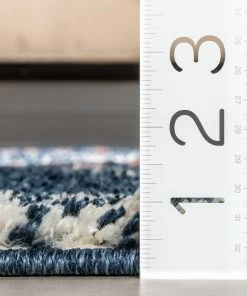 Well Woven Sansa Moroccan Diamond Blue Rainbow Shag Rug Global