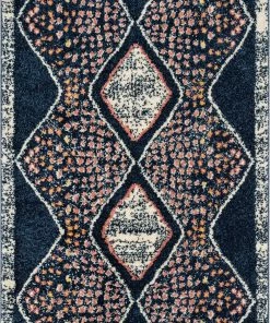 Well Woven Sansa Moroccan Diamond Blue Rainbow Shag Rug Global