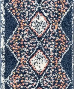 Well Woven Sansa Moroccan Diamond Blue Rainbow Shag Rug Global