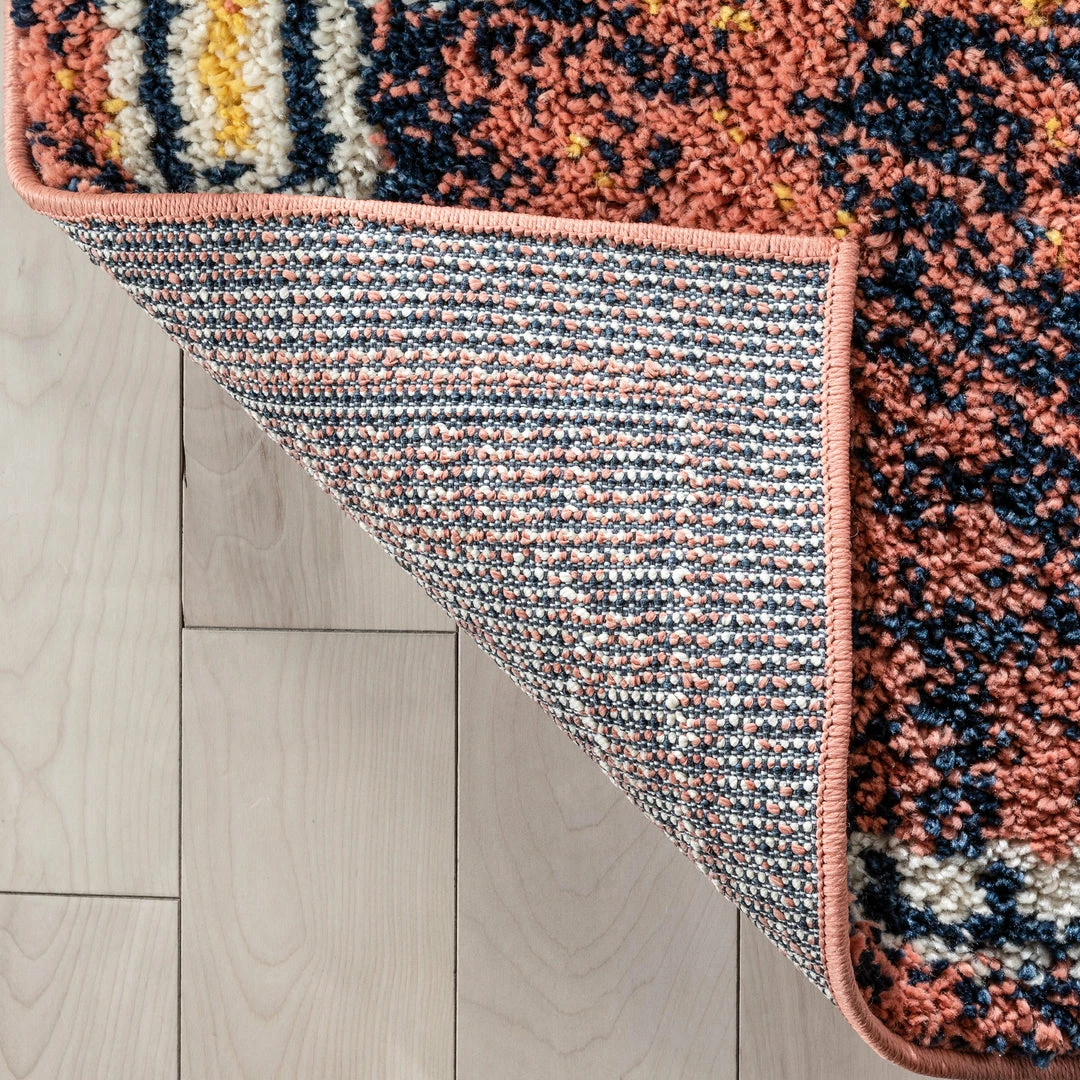 Well Woven Global Mowgli Tribal Moroccan Medallion Yellow Rust Rainbow Shag Rug 5 Well Woven Global Mowgli Tribal Moroccan Medallion Yellow Rust Rainbow Shag Rug