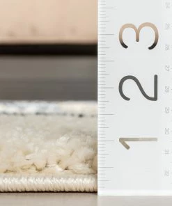 Well Woven Crew Moroccan Tribal Diamond Ivory Rainbow Shag Rug Global