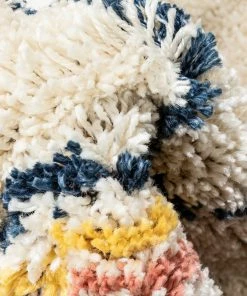 Well Woven Crew Moroccan Tribal Diamond Ivory Rainbow Shag Rug Global