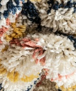 Well Woven Rainbow Retro Geometric Ivory Rainbow Shag Rug Vintage