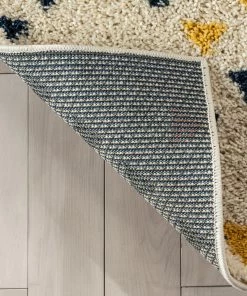 Well Woven Vintage Jax Retro Geometric Triangle Ivory Blue Rainbow Shag Rug 18 Well Woven Vintage Jax Retro Geometric Triangle Ivory Blue Rainbow Shag Rug