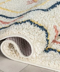 Well Woven Audi Ethnic Medallion Ivory Rainbow Shag Rug Global