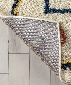 Well Woven Audi Ethnic Medallion Ivory Rainbow Shag Rug Global