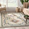 Well Woven Audi Ethnic Medallion Ivory Rainbow Shag Rug Global