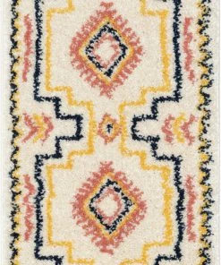 Well Woven Audi Ethnic Medallion Ivory Rainbow Shag Rug Global