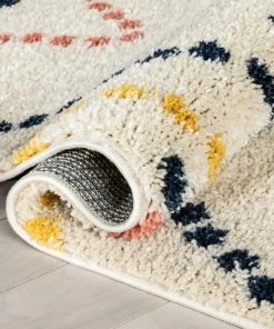 Well Woven Puma Moroccan Tribal Diamond Ivory Rainbow Shag Rug 19 Well Woven Puma Moroccan Tribal Diamond Ivory Rainbow Shag Rug