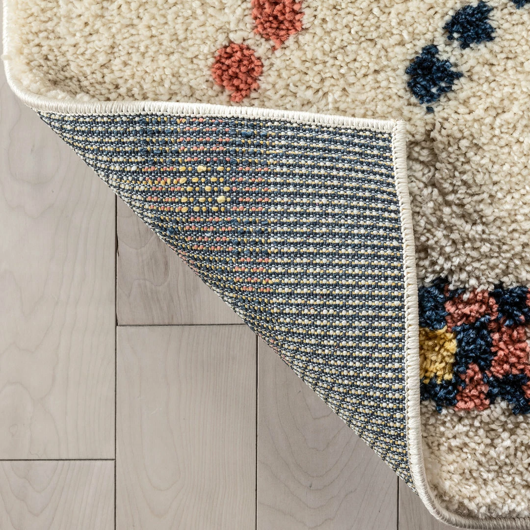 Well Woven Puma Moroccan Tribal Diamond Ivory Rainbow Shag Rug 5 Well Woven Puma Moroccan Tribal Diamond Ivory Rainbow Shag Rug