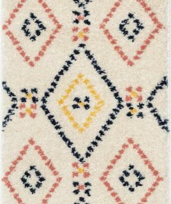 Well Woven Puma Moroccan Tribal Diamond Ivory Rainbow Shag Rug 20 Well Woven Puma Moroccan Tribal Diamond Ivory Rainbow Shag Rug