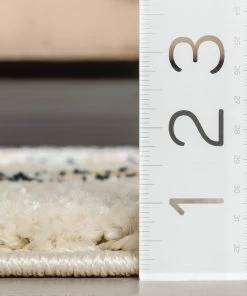 Well Woven Global Bodhi Moroccan Tribal Diamond Ivory Rainbow Shag Rug