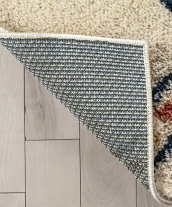 Well Woven Global Bodhi Moroccan Tribal Diamond Ivory Rainbow Shag Rug