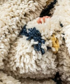 Well Woven Global Bodhi Moroccan Tribal Diamond Ivory Rainbow Shag Rug