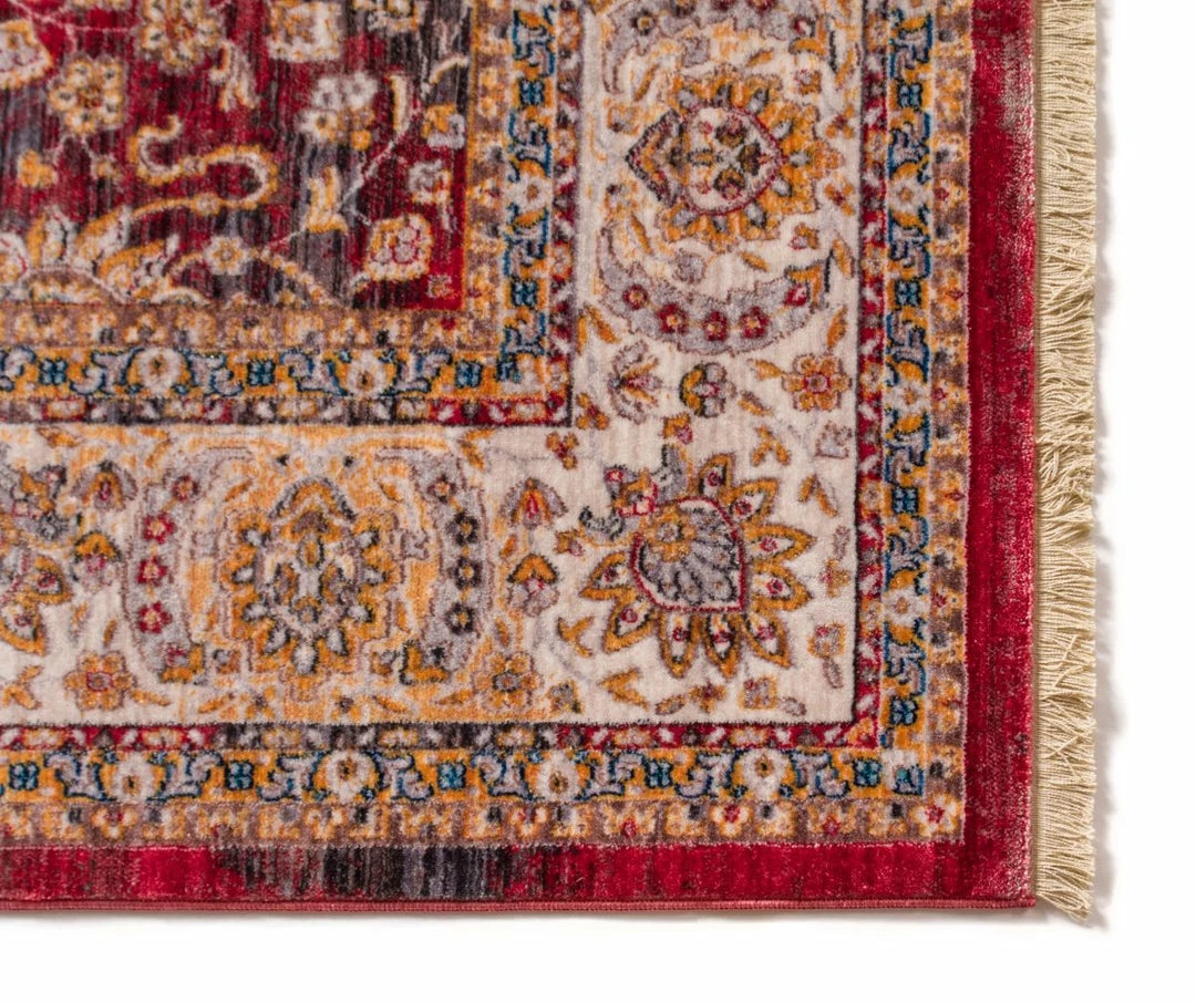 Well Woven Global Emile Red Vintage 3'11" X 5'3" Rug 3 Well Woven Global Emile Red Vintage 3'11" X 5'3" Rug