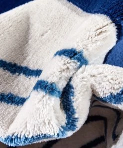 Well Woven Margot Blue Modern Geometric Boxes Lines 3D Textured Rug