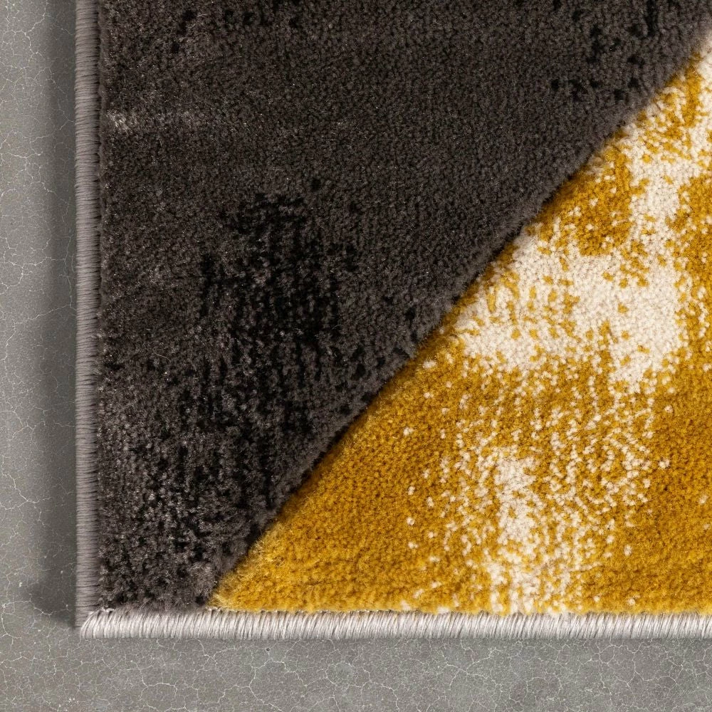 Well Woven Rosa Gold Modern Geometric 3D Textured Rug 4 Well Woven Rosa Gold Modern Geometric 3D Textured Rug