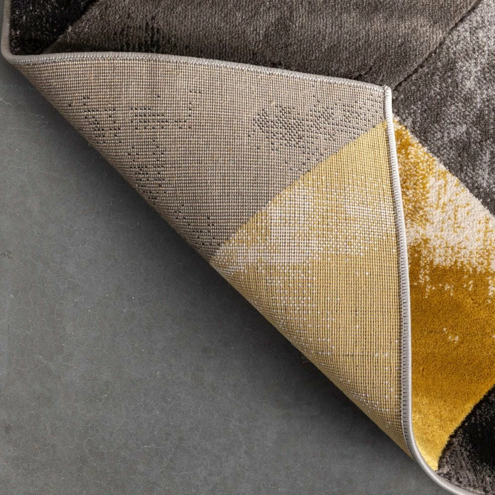 Well Woven Rosa Gold Modern Geometric 3D Textured Rug 5 Well Woven Rosa Gold Modern Geometric 3D Textured Rug