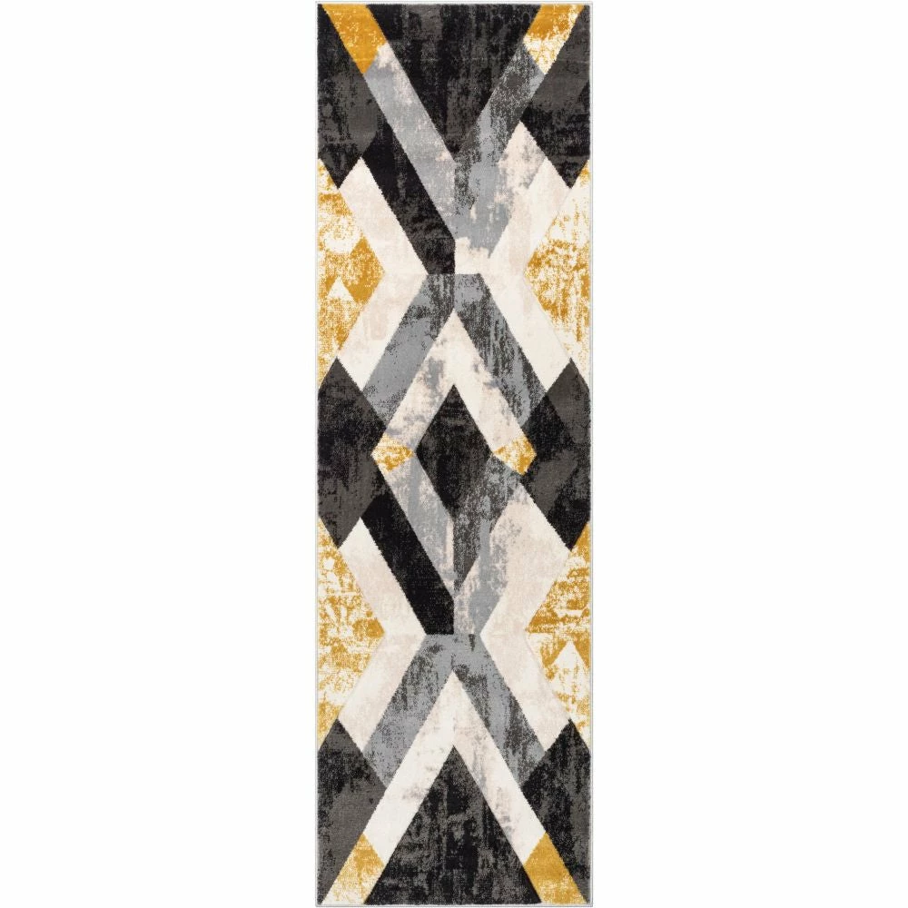 Well Woven Rosa Gold Modern Geometric 3D Textured Rug 13 Well Woven Rosa Gold Modern Geometric 3D Textured Rug