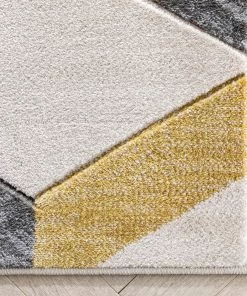 Well Woven Millie Gold Modern Zigzag Geometric 3D Textured Rug