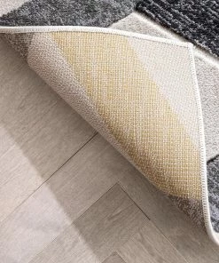 Well Woven Millie Gold Modern Zigzag Geometric 3D Textured Rug