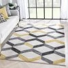 Well Woven Millie Gold Modern Zigzag Geometric 3D Textured Rug