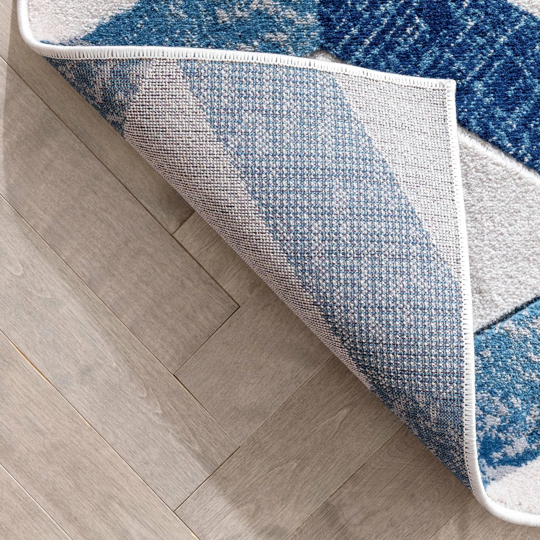 Well Woven Millie Blue Modern Zigzag Geometric 3D Textured Rug 7 Well Woven Millie Blue Modern Zigzag Geometric 3D Textured Rug