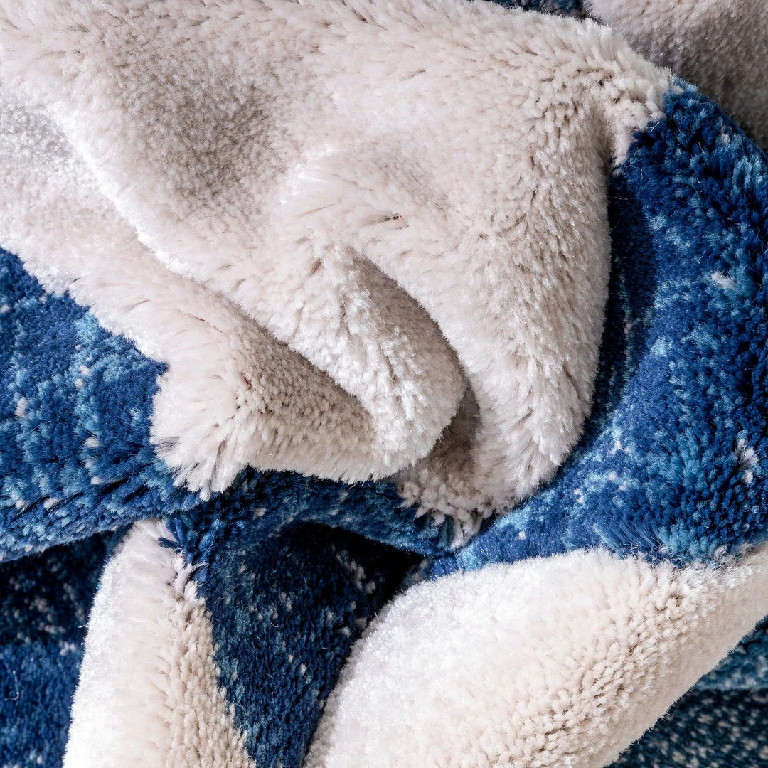 Well Woven Millie Blue Modern Zigzag Geometric 3D Textured Rug 3 Well Woven Millie Blue Modern Zigzag Geometric 3D Textured Rug