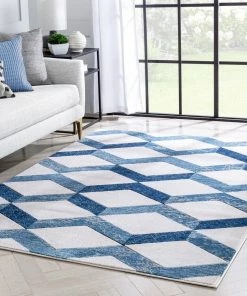 Well Woven Millie Blue Modern Zigzag Geometric 3D Textured Rug 17 Well Woven Millie Blue Modern Zigzag Geometric 3D Textured Rug