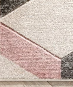 Well Woven Millie Blush Pink Modern Zigzag Geometric 3D Textured Rug 11 Well Woven Millie Blush Pink Modern Zigzag Geometric 3D Textured Rug