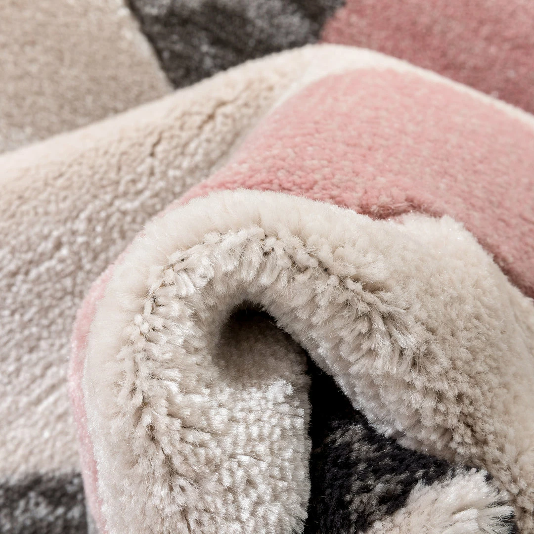 Well Woven Millie Blush Pink Modern Zigzag Geometric 3D Textured Rug 3 Well Woven Millie Blush Pink Modern Zigzag Geometric 3D Textured Rug