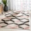 Well Woven Millie Blush Pink Modern Zigzag Geometric 3D Textured Rug