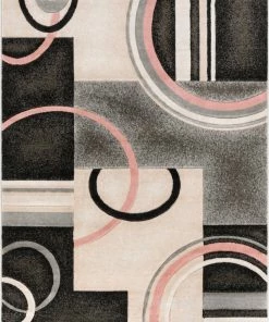 Well Woven Belle Blush Pink Modern Abstract Geometric 3D Textured Rug